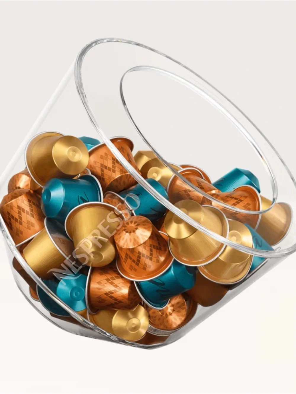 Nespresso Coffee Capsule Mix in Teal & Bronze-Gold